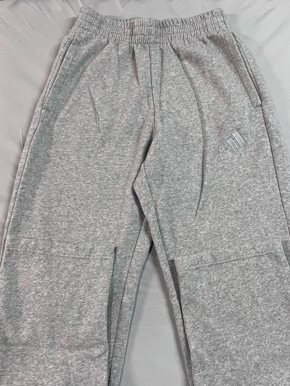 Adidas Men's Gray Fleece Jogger Pants Size Small